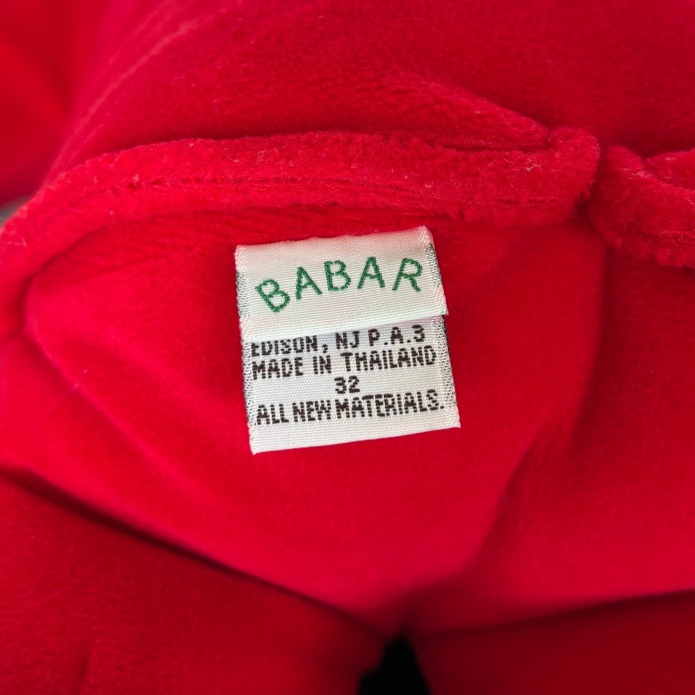 Vtg Gund Babar the Elephant Plush 1988 Macys 14” Stuffed Animal Red Suit Crown - Picture 8 of 10